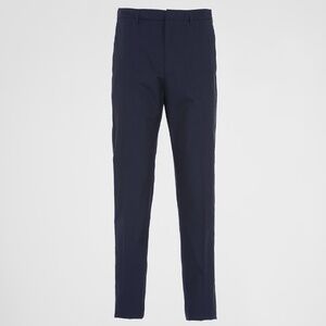 PRADA MEN'S SLIM-FIT WASHED COTTON TROUSERS NAVY 48